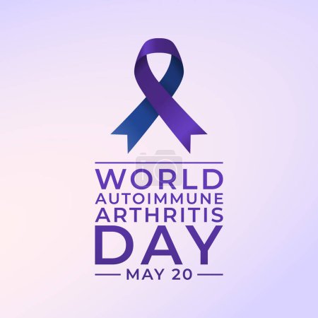 graphique vectoriel de la Journée mondiale de l'arthrite auto-immune idéal pour la célébration de la Journée mondiale de l'arthrite auto-immune.