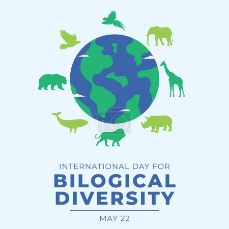 graphique vectoriel de la Journée internationale de la diversité biologique idéal pour célébrer la Journée internationale de la diversité biologique.