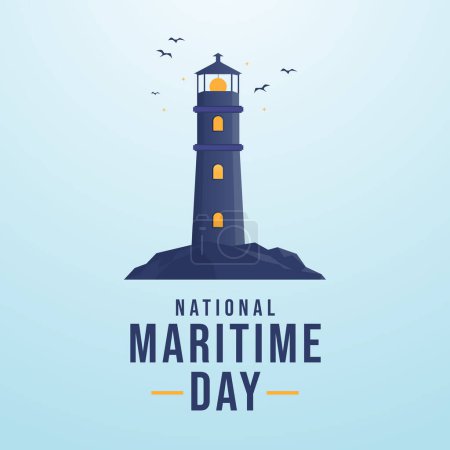 vector graphic of National Maritime Day ideal for National Maritime Day celebration.