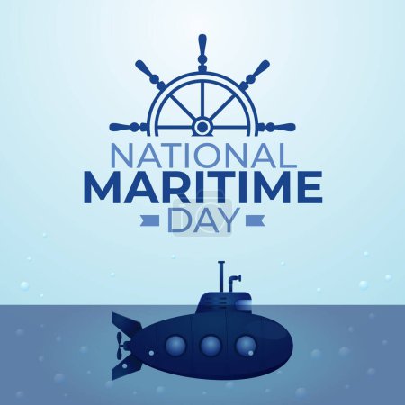 Vektorgrafik des National Maritime Day ideal für die Feier des National Maritime Day.