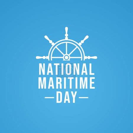 Illustration for Vector graphic of National Maritime Day ideal for National Maritime Day celebration. - Royalty Free Image