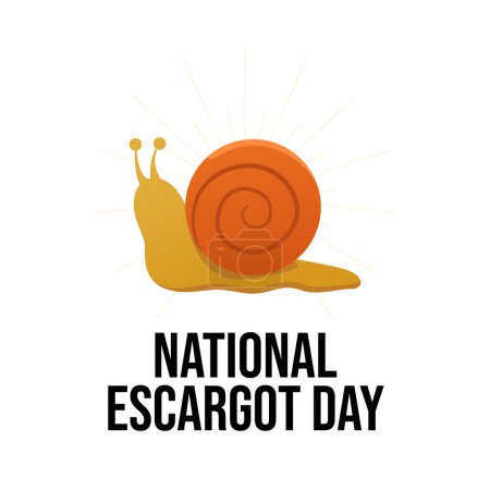Téléchargez les illustrations : Graphique vectoriel de la Journée nationale de l'escargot idéal pour la célébration de la Journée nationale de l'escargot. - en licence libre de droit
