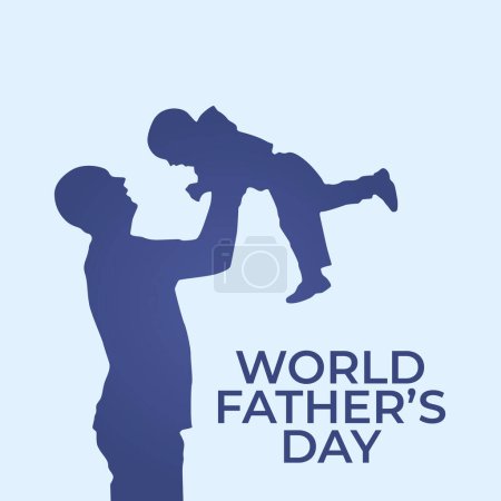 graphique vectoriel de la Journée mondiale des Pères idéal pour la célébration de la Journée mondiale des Pères.