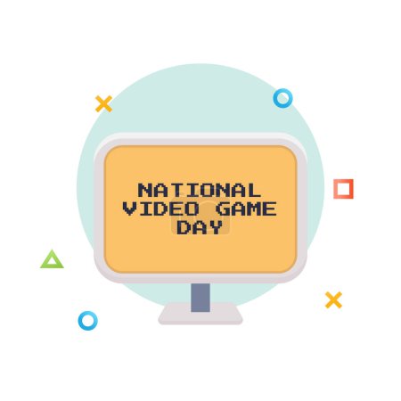 Vektorgrafik des National Video Game Day ideal für die Feier des National Video Game Day.