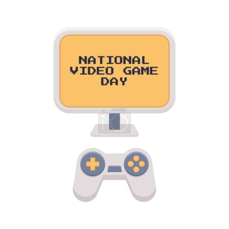 vector graphic of National Video Game Day ideal for National Video Game Day celebration.