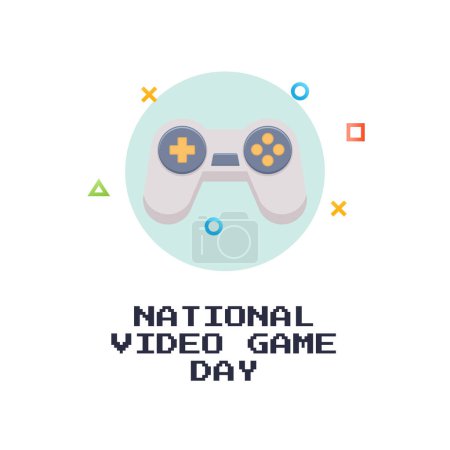 graphique vectoriel de la Journée nationale du jeu vidéo idéal pour la célébration de la Journée nationale du jeu vidéo.