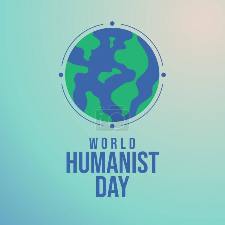 graphique vectoriel de la Journée Humaniste Mondiale idéal pour la célébration de la Journée Humaniste Mondiale.
