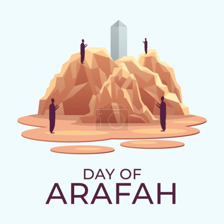 Vektorgrafik des Arafah-Tages ideal für das Arafah-Fest.