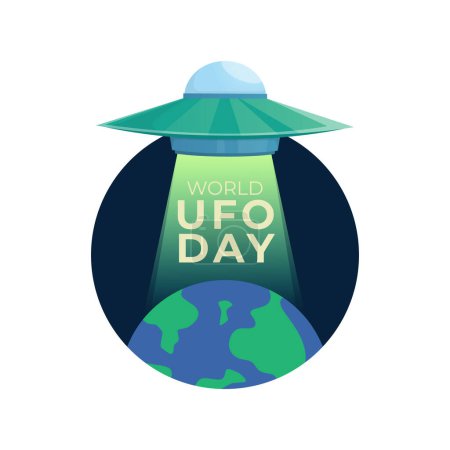 vector graphic of World UFO Day ideal for World UFO Day celebration.