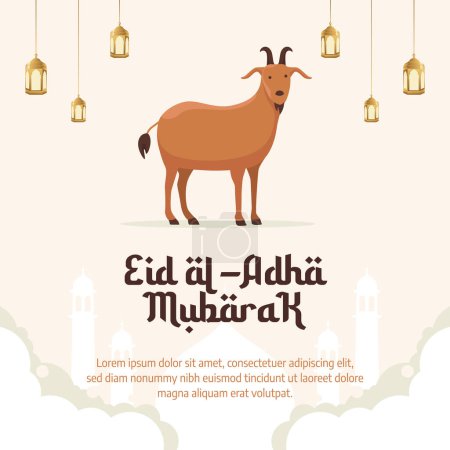 vector graphic of Eid al Adha ideal for Eid al Adha celebration.