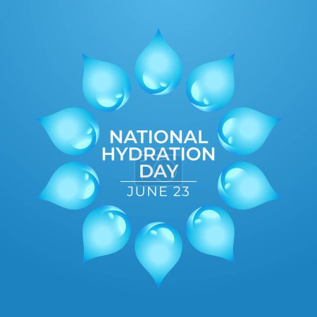 vector gráfico del Día Nacional de la Hidratación ideal para la celebración del Día Nacional de la Hidratación.