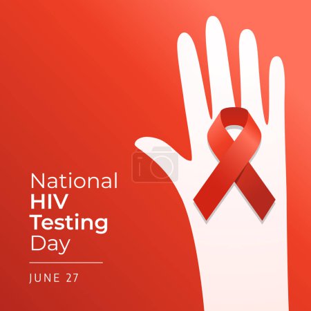 Vektorgrafik des Nationalen HIV-Testtages ideal für die Feier des Nationalen HIV-Testtages.