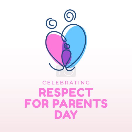 Téléchargez les illustrations : Graphique vectoriel de la Journée du respect des parents idéal pour la célébration de la Journée du respect des parents. - en licence libre de droit