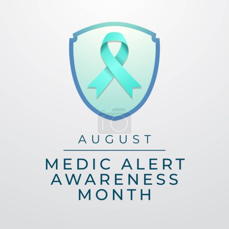 Illustration for Vector graphic of MedicAlert Awareness Month ideal for MedicAlert Awareness Month celebration. - Royalty Free Image