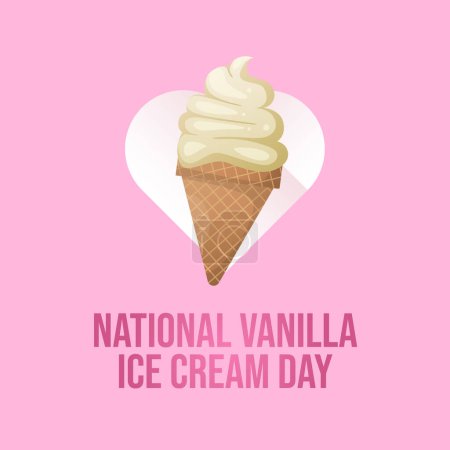 vector graphic of National Vanilla Ice Cream Day ideal for National Vanilla Ice Cream Day celebration.