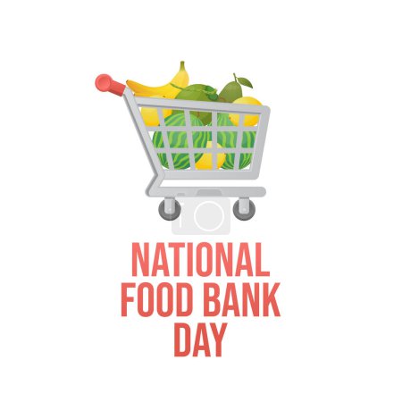 Illustration for Vector graphic of National Food Bank Day ideal for National Food Bank Day celebration. - Royalty Free Image