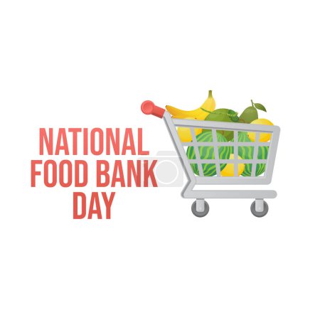 Illustration for Vector graphic of National Food Bank Day ideal for National Food Bank Day celebration. - Royalty Free Image