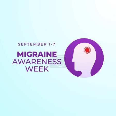 Vektorgrafik der Migräne-Woche ideal für die Migräne-Woche.