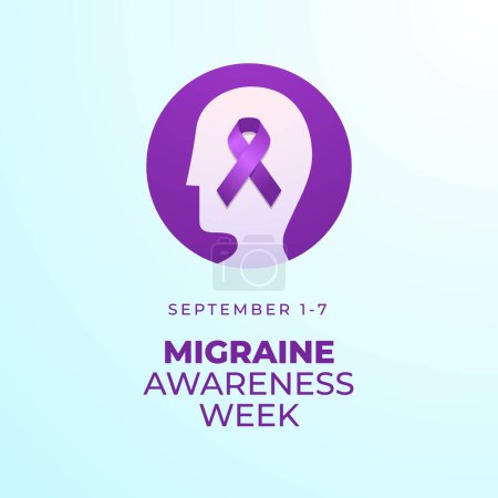 vector graphic of Migraine Awareness Week ideal for Migraine Awareness Week celebration.
