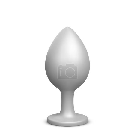 3d realistic butt plug isolated on white background. Sex toys for ass. Vector illustration.