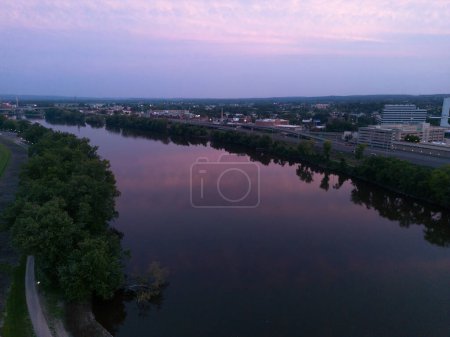 Photo for The Connecticut River in Hartford, CT at Sunset. High quality photo. - Royalty Free Image