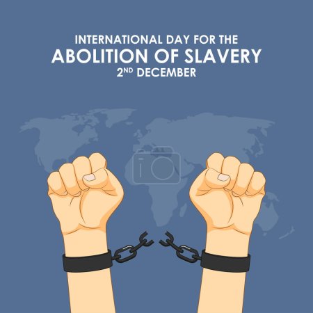 Illustration for Vector illustration of International Day for the Abolition of Slavery - Royalty Free Image