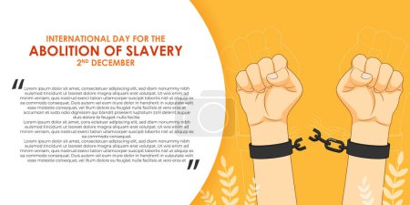 Ilustración de Ilustración vectorial del Día Internacional de la Abolición de la Esclavitud - Imagen libre de derechos