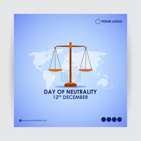 Téléchargez les illustrations : Illustration vectorielle pour le jour de la neutralité - en licence libre de droit