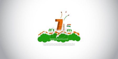 Illustration for Vector illustration of Indian armed forces day banner - Royalty Free Image
