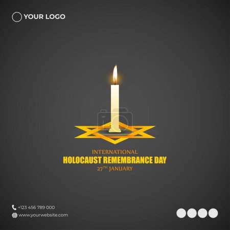 Illustration for Vector illustration for International Holocaust Remembrance Day 27 January - Royalty Free Image