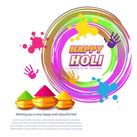 illustration vectorielle pour le festival indien Holika Dahan