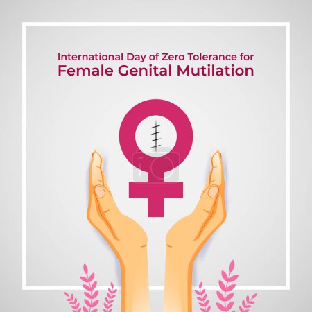 Illustration for Vector illustration of International Day of Zero Tolerance for Female Genital Mutilation - Royalty Free Image