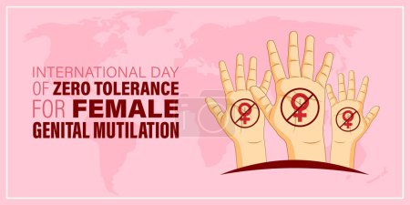 Illustration for Vector illustration of International Day of Zero Tolerance for Female Genital Mutilation - Royalty Free Image