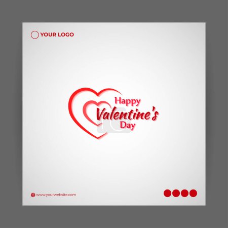 Illustration for Vector illustration of Happy Valentine's Day concept greeting - Royalty Free Image