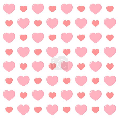 Illustration for Vector illustration of Happy Valentine's Day concept hearts background - Royalty Free Image