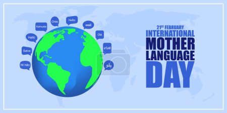 Illustration for Vector illustration of International Mother Language Day 21 February - Royalty Free Image