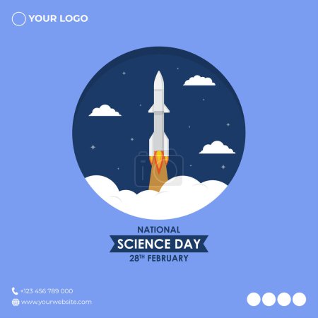 Ilustración de Vector illustration of National Science Day 28 February - Imagen libre de derechos