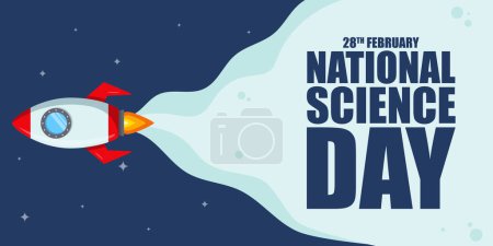Ilustración de Vector illustration of National Science Day 28 February - Imagen libre de derechos