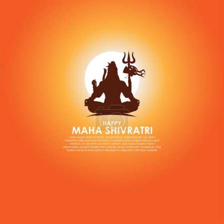 Vektorillustration von Happy Maha Shivratri Wunschbanner