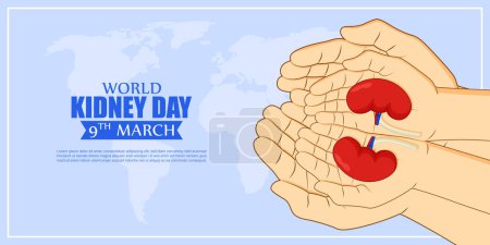 Ilustración de Ilustración vectorial para el día mundial del riñón - Imagen libre de derechos