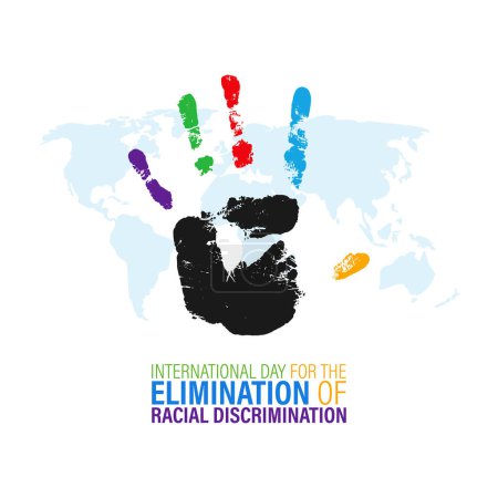 Vektorillustration zum Internationalen Tag der Beseitigung der Rassendiskriminierung