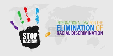 Ilustración de Ilustración vectorial para el Día Internacional de Eliminación de la Discriminación Racial - Imagen libre de derechos