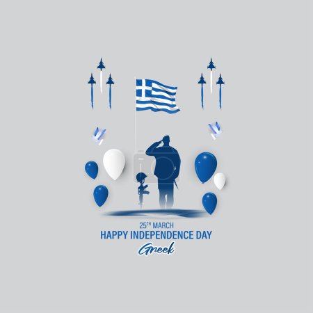 Ilustración de Vector ilustración para el día de la independencia griega - Imagen libre de derechos