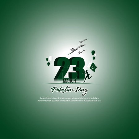 Illustration for Vector illustration concept of Pakistan day - Royalty Free Image