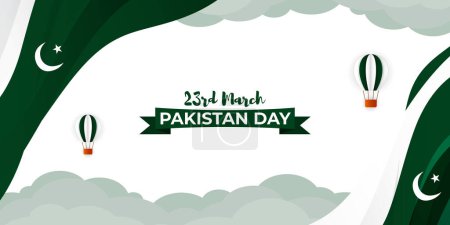 Ilustración de Concepto de ilustración vectorial del día de Pakistán - Imagen libre de derechos