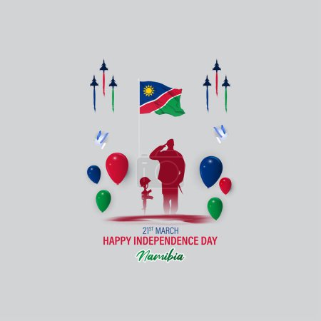 vector ilustración para el día de la independencia de Namibia.