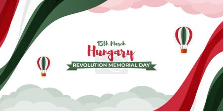 Vector illustration for Hungary Revolution Memorial Day
