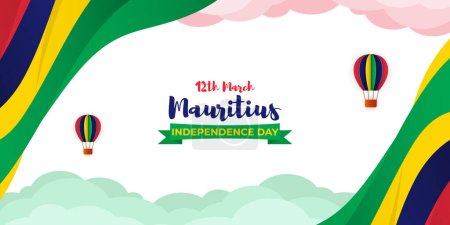 vector illustration for happy Mauritius independence day