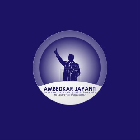Ilustración de Vector illustration of Happy Ambedkar Jayanti - Imagen libre de derechos