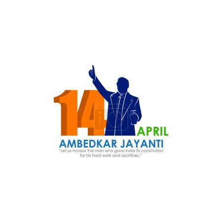 Ilustración de Vector illustration of Happy Ambedkar Jayanti - Imagen libre de derechos